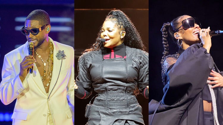 Usher, Janet Jackson, and Alicia Keys