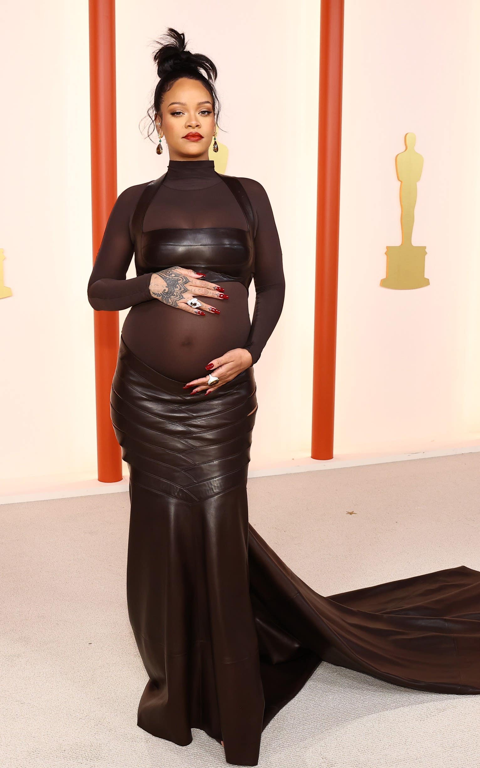 rihanna green dress pregnant Where Have These Pictures of Rihanna and A$AP Rocky Been All Our Lives