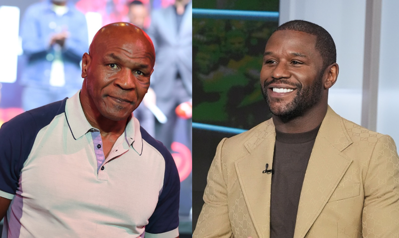 
              Former Heavyweight Champion Mike Tyson looks on at the Manhattan Center at the weigh in for the Fatal Fury fight card in Times Square on May 01, 2025 in New York City.
              Floyd Mayweather Jr. visits "Making Money With Charles Payne" at Fox Business Network Studios on February 26, 2025 in New York City.
            