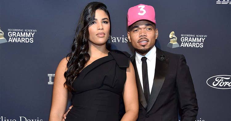Kirsten Corley and Chance the Rapper attend the Pre-GRAMMY Gala and GRAMMY Salute to Industry Icons Honoring Sean