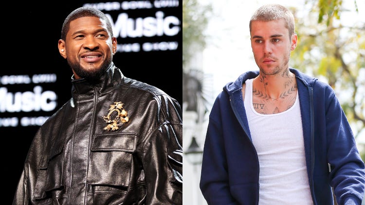 Usher and Justin Bieber