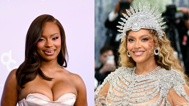 Monaleo at The 52nd American Music Awards held at the MGM Grand Garden Arena on May 25, 2026 in Las Vegas, Nevada and Beyoncé attends the 2026 Met Gala celebrating "Costume Art" at the Metropolitan Museum of Art on May 04, 2026 in New York City