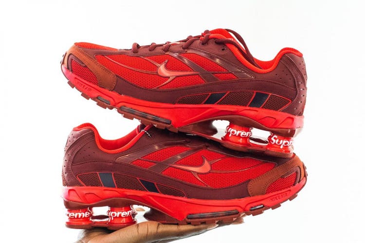 Nike x Supreme Shox Ride 2 in red